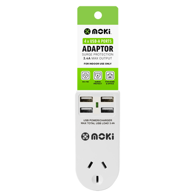 Moki Power Adaptor + USB-A