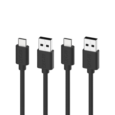 USB-A to USB-C SynCharge Cable Pastel Series Twin Pack - 1 metre