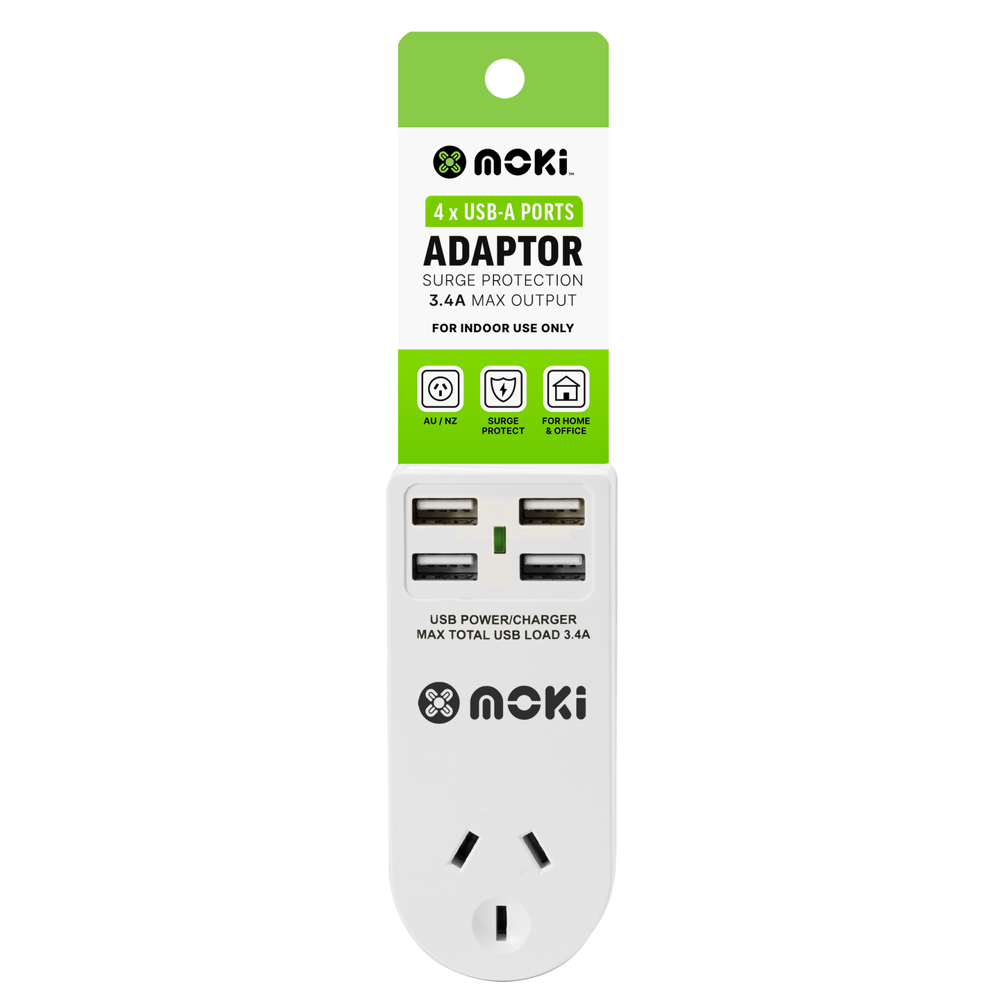 Moki Power Adaptor + USB-A