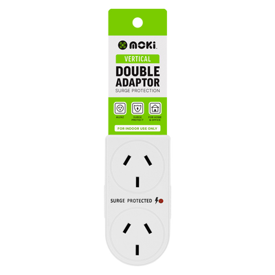 Moki Double Adaptor - Vertical + Surge Protection